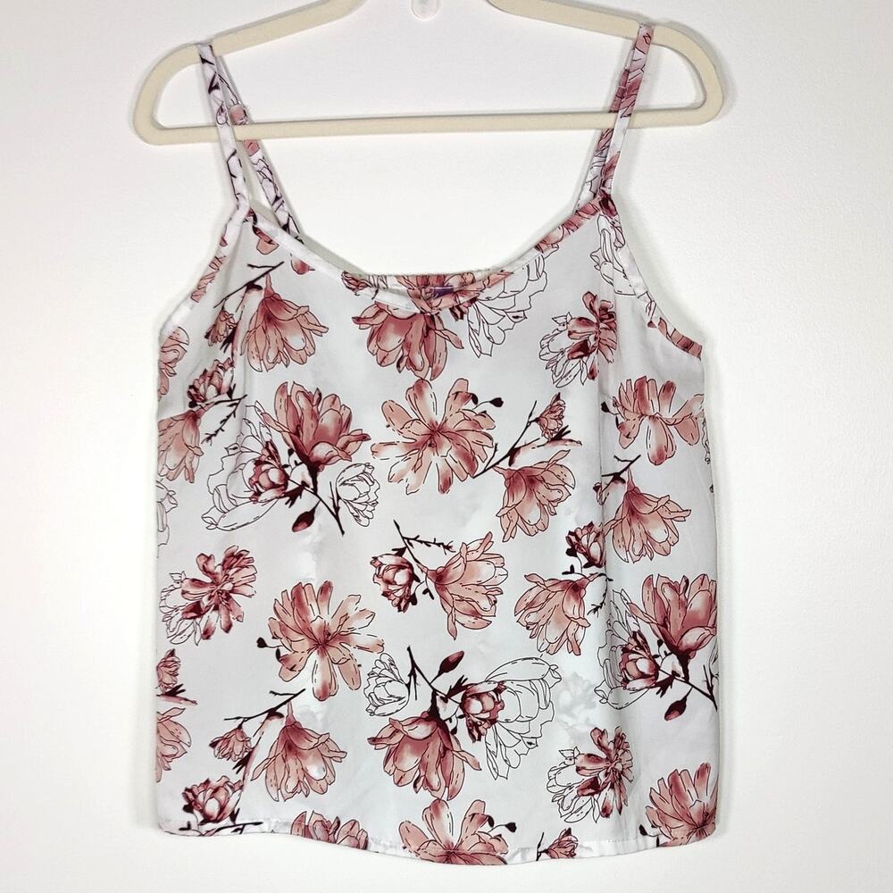 Adored by Adore Me Floral Cami Tank L Coquette Romantic Fairy Top